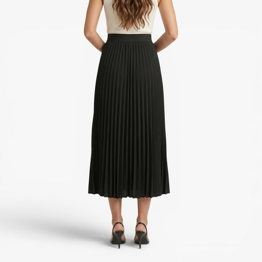 Women's Elegant Pleated Midi Skirt
