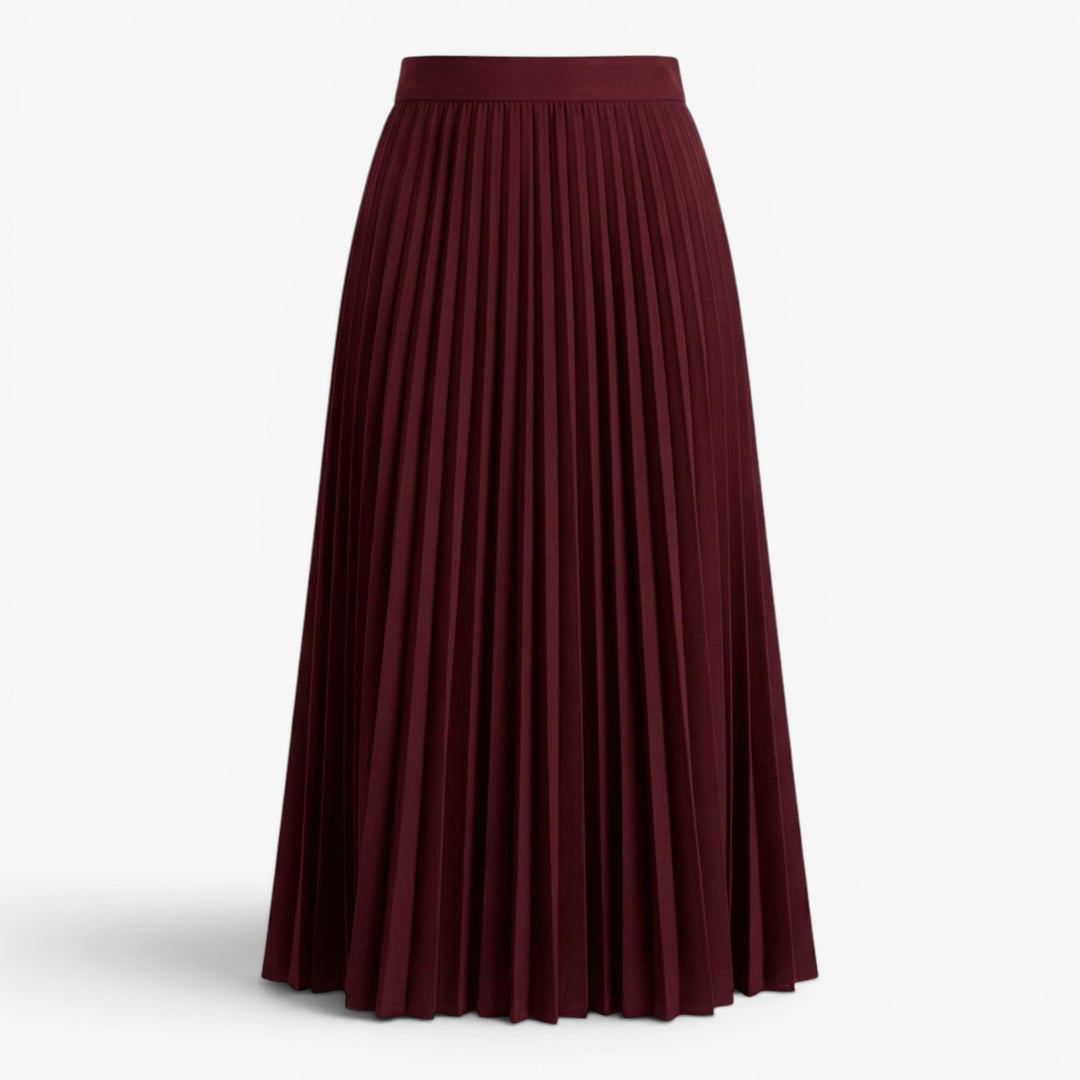Women's Elegant Pleated Midi Skirt