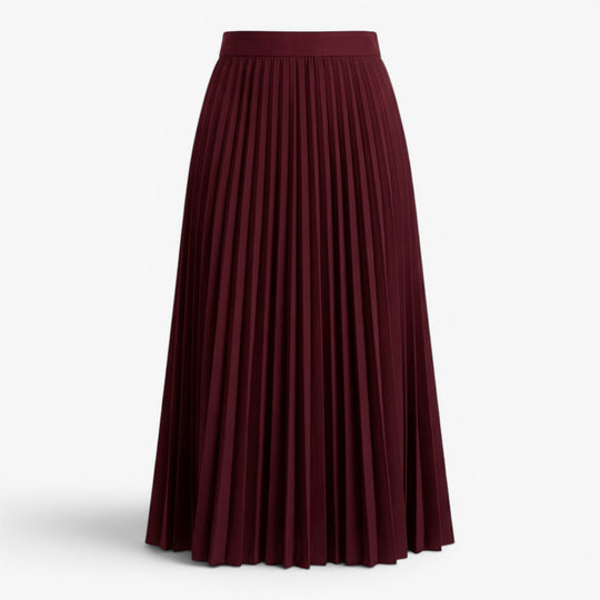 Women's Elegant Pleated Midi Skirt
