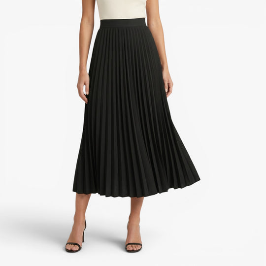 Women's Elegant Pleated Midi Skirt
