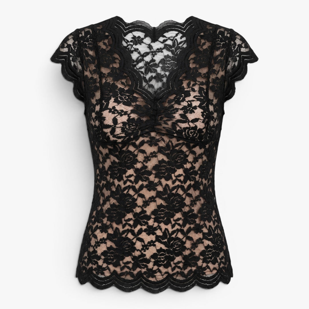Women's Enchanting Floral Lace Bodysuit Top