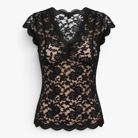 Women's Enchanting Floral Lace Bodysuit Top