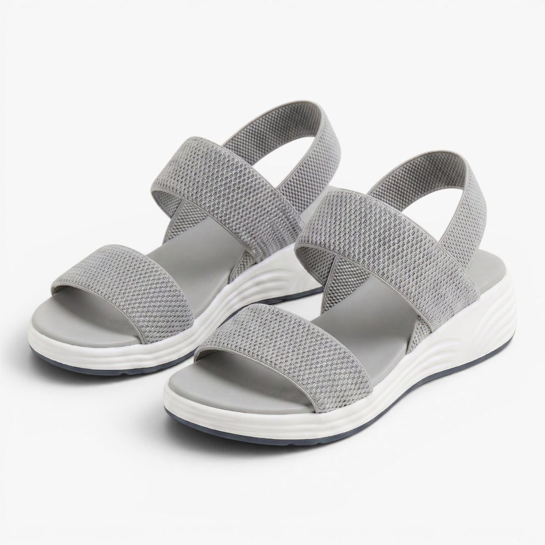 Damen lässige Plattform-Sandalen mit dreifachem Riemen für Komfort