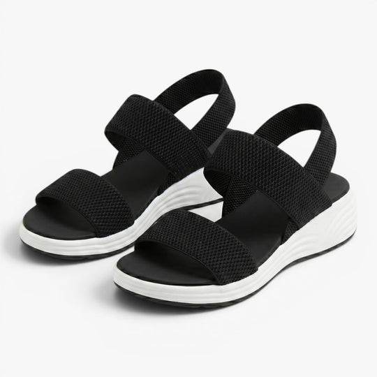 Damen lässige Plattform-Sandalen mit dreifachem Riemen für Komfort