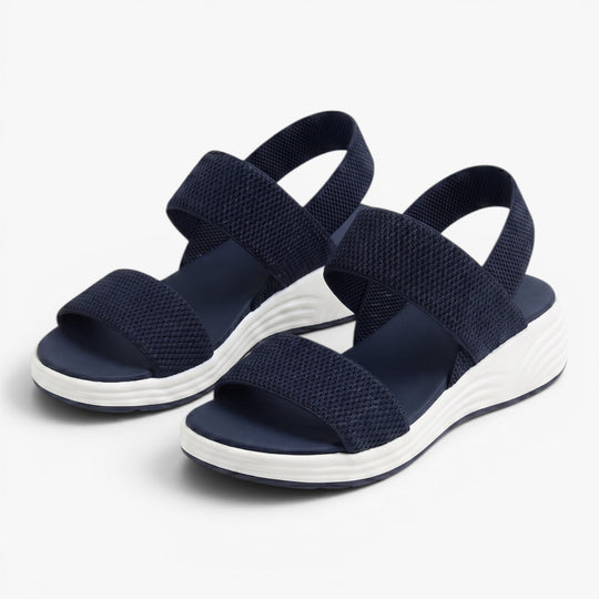 Damen lässige Plattform-Sandalen mit dreifachem Riemen für Komfort