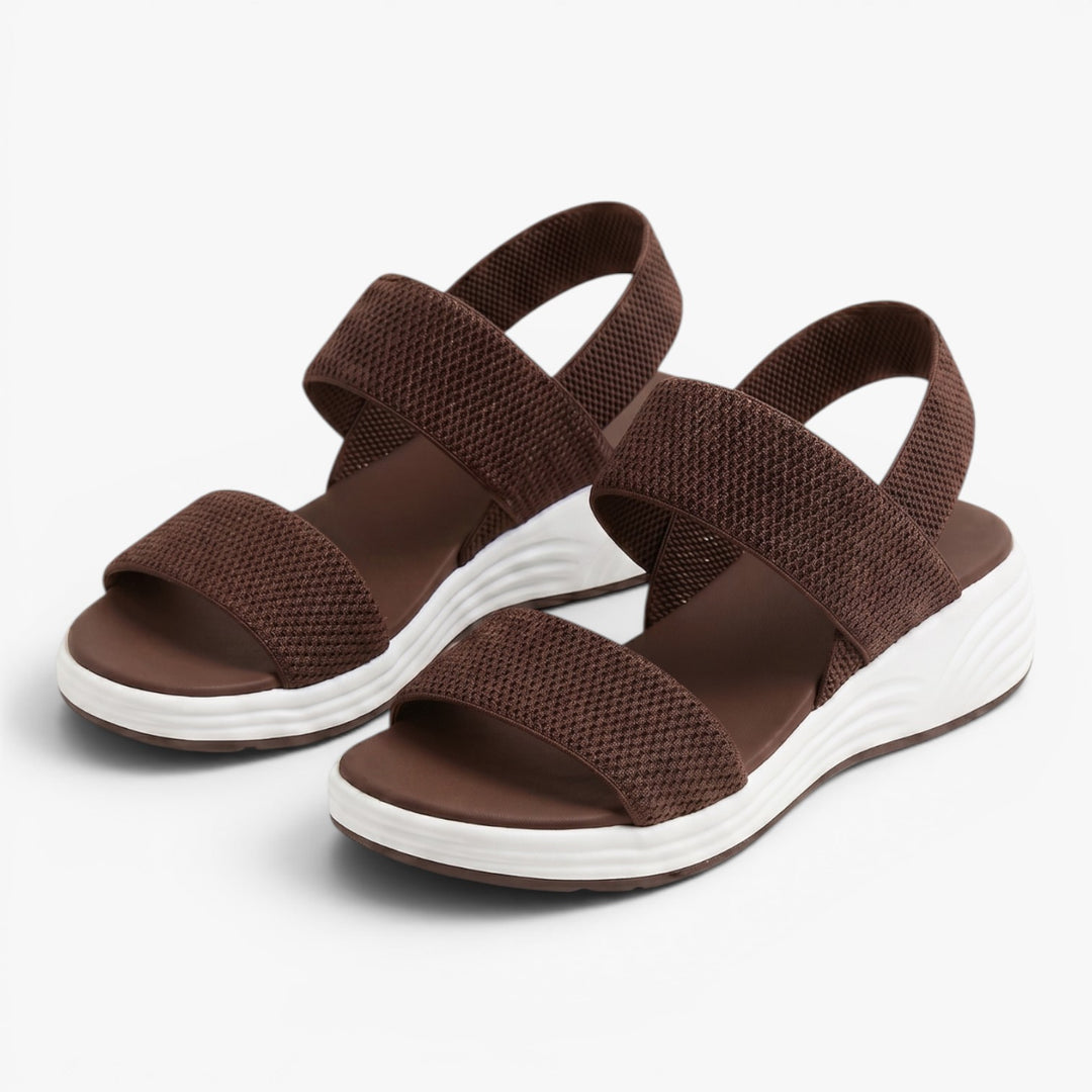 Damen lässige Plattform-Sandalen mit dreifachem Riemen für Komfort
