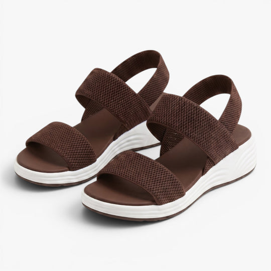 Damen lässige Plattform-Sandalen mit dreifachem Riemen für Komfort