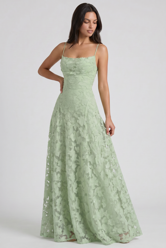 Women's Lace Maxi Dress with Cowl Neck for Evening Occasions