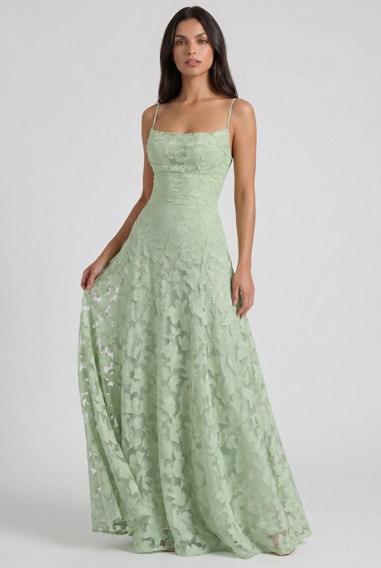 Women's Lace Maxi Dress with Cowl Neck for Evening Occasions