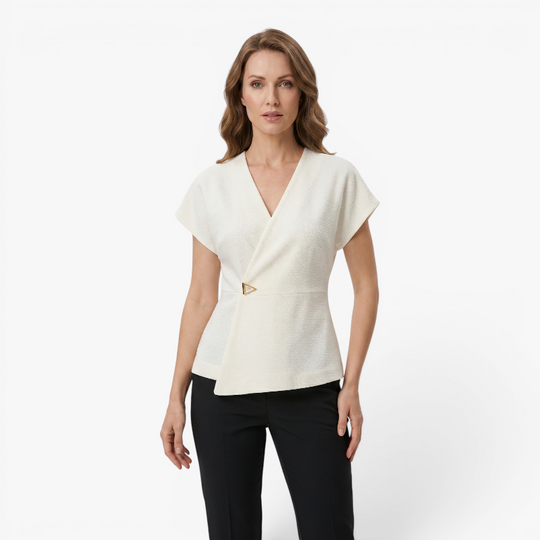 Women’s Wrap Blouse with Elegant Tailored Silhouette