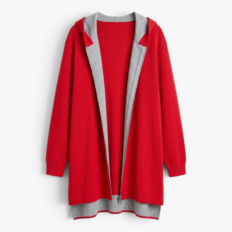 Women’s Zip Front Hooded Jacket with Relaxed Casual Fit