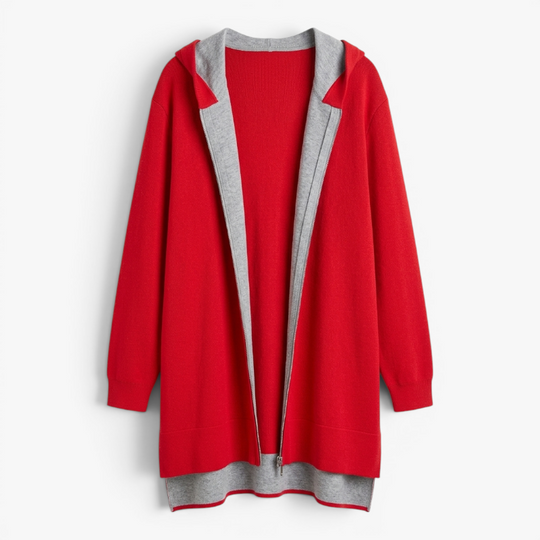Women’s Zip Front Hooded Jacket with Relaxed Casual Fit