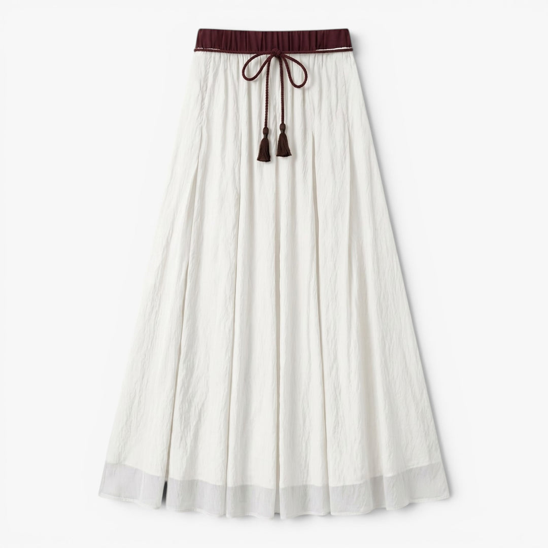Damen Boho Maxirock mit elastischem Bund