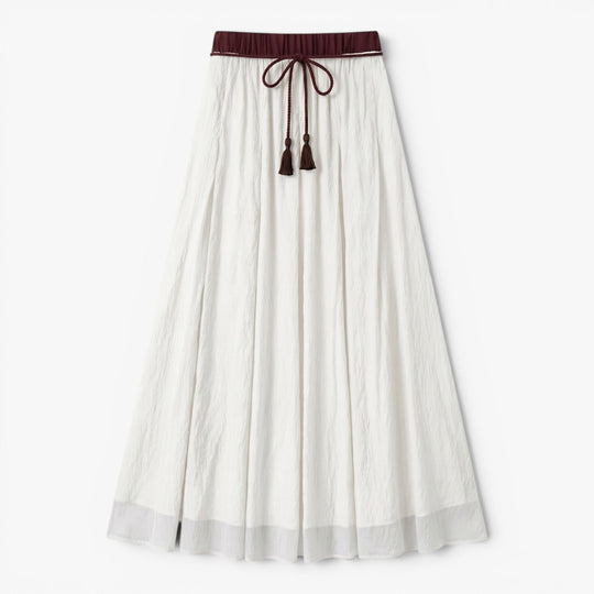 Damen Boho Maxirock mit elastischem Bund