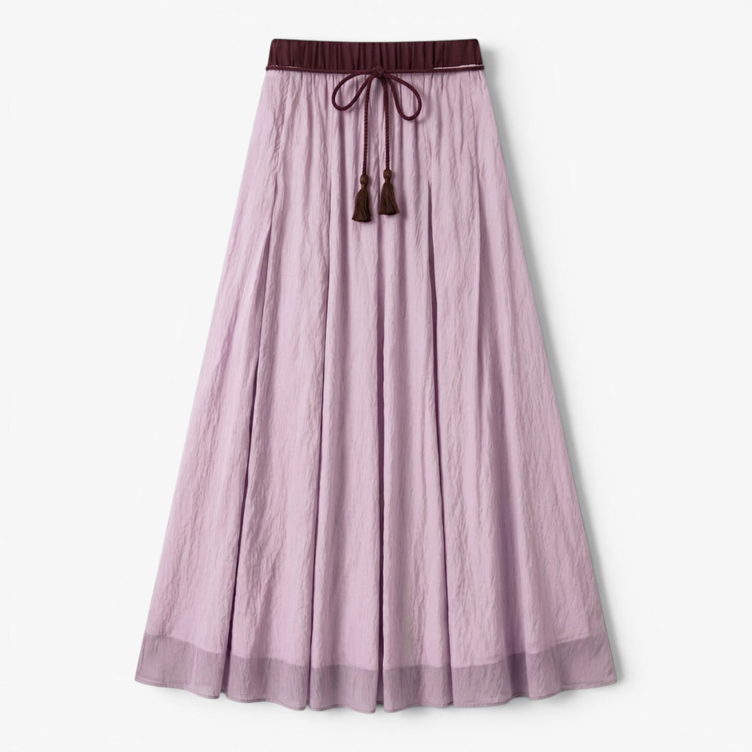 Damen Boho Maxirock mit elastischem Bund