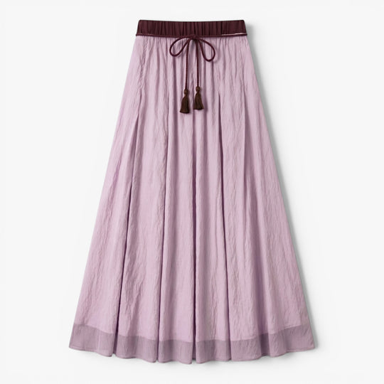 Damen Boho Maxirock mit elastischem Bund