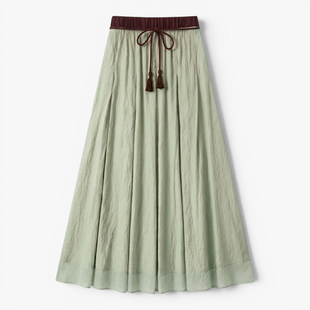 Damen Boho Maxirock mit elastischem Bund