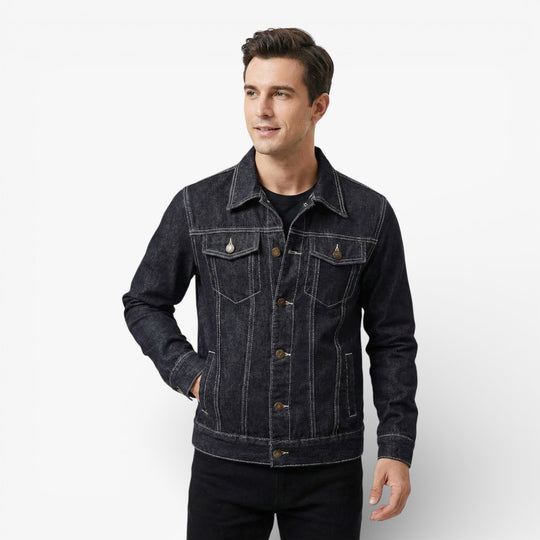 Men's Classic Vintage Denim Jacket for Spring and Summer