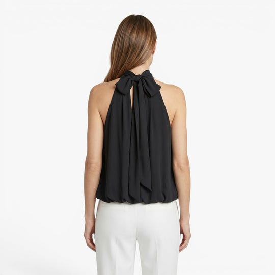 Women's Halter Neck Sleeveless Draped Top
