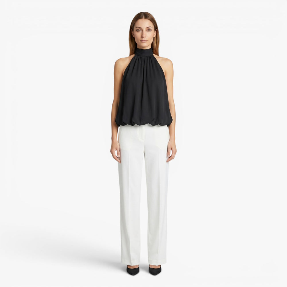 Women's Halter Neck Sleeveless Draped Top