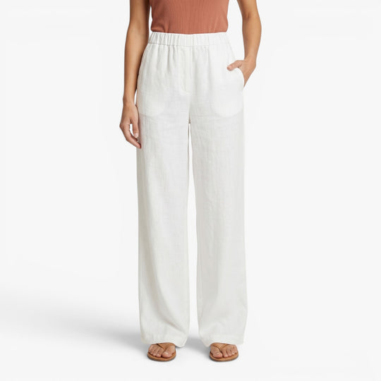 Women's Cotton Linen Wide-Leg Casual Trousers