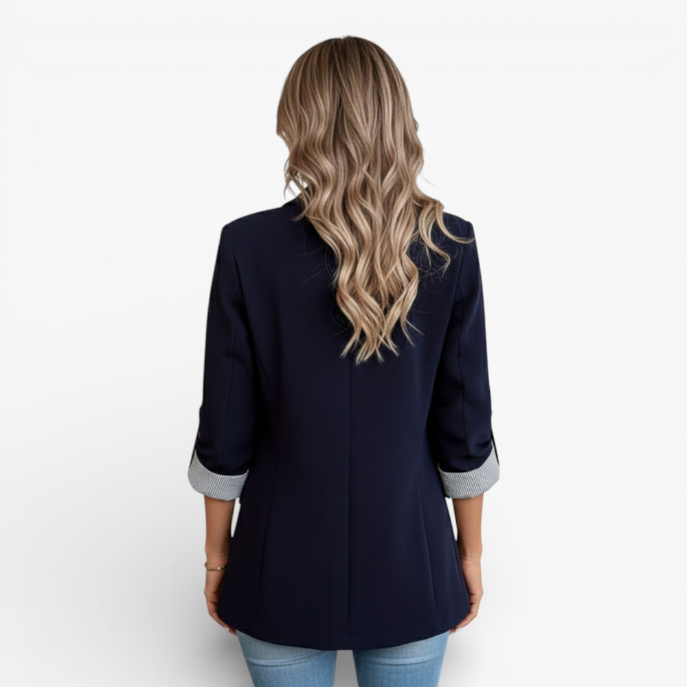 Lightweight Womens Spring Autumn Jacket with Lapel Collar