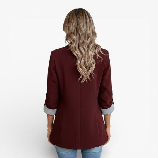 Lightweight Womens Spring Autumn Jacket with Lapel Collar