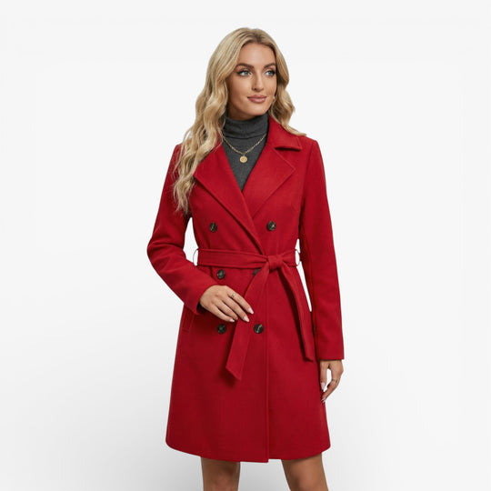 Chic Helsinki Autumn Coat with Double Button Details