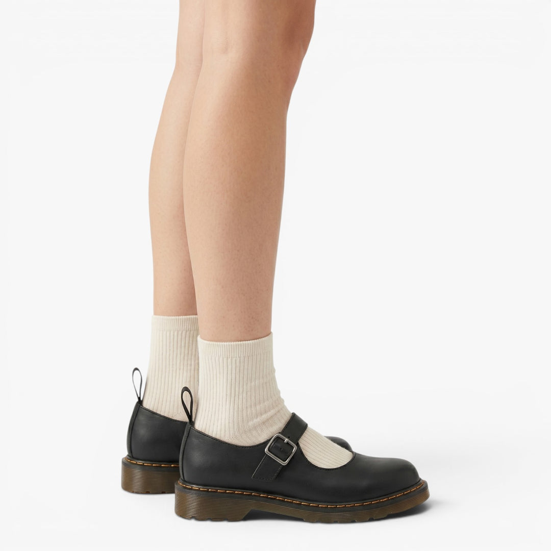 Damen Klassische Mary Jane Ballerinas mit verstellbarem Schnallenriemen