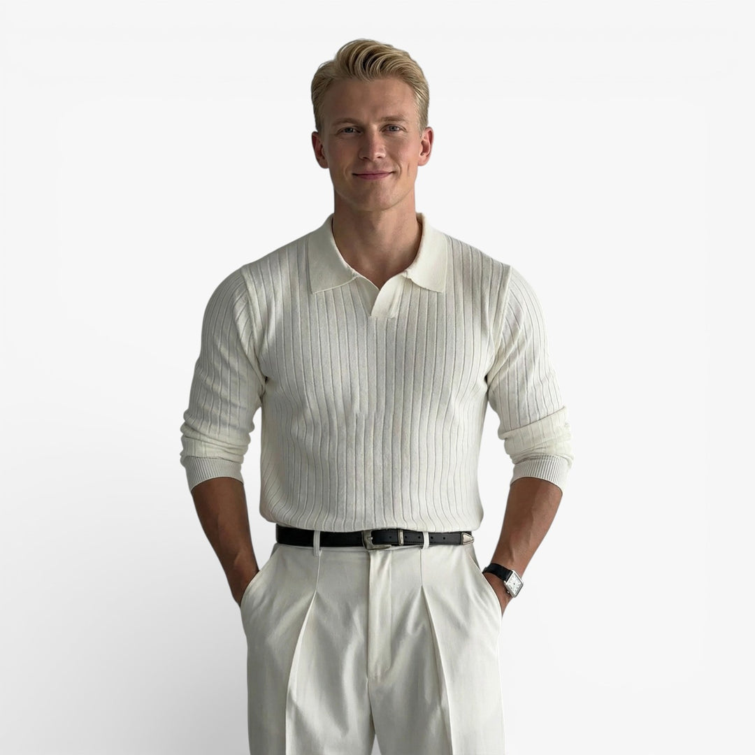 Mens Fitted Long Sleeve Shirt Slim Fit Casual Smart Top
