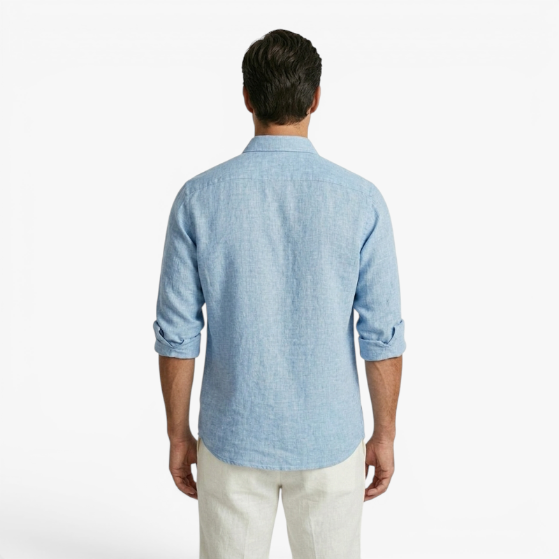 Men’s Lightweight Linen Polo Shirt with Relaxed Casual Fit