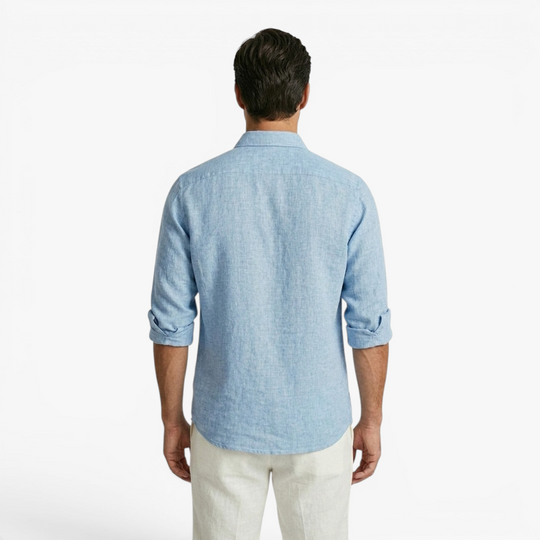 Men’s Lightweight Linen Polo Shirt with Relaxed Casual Fit