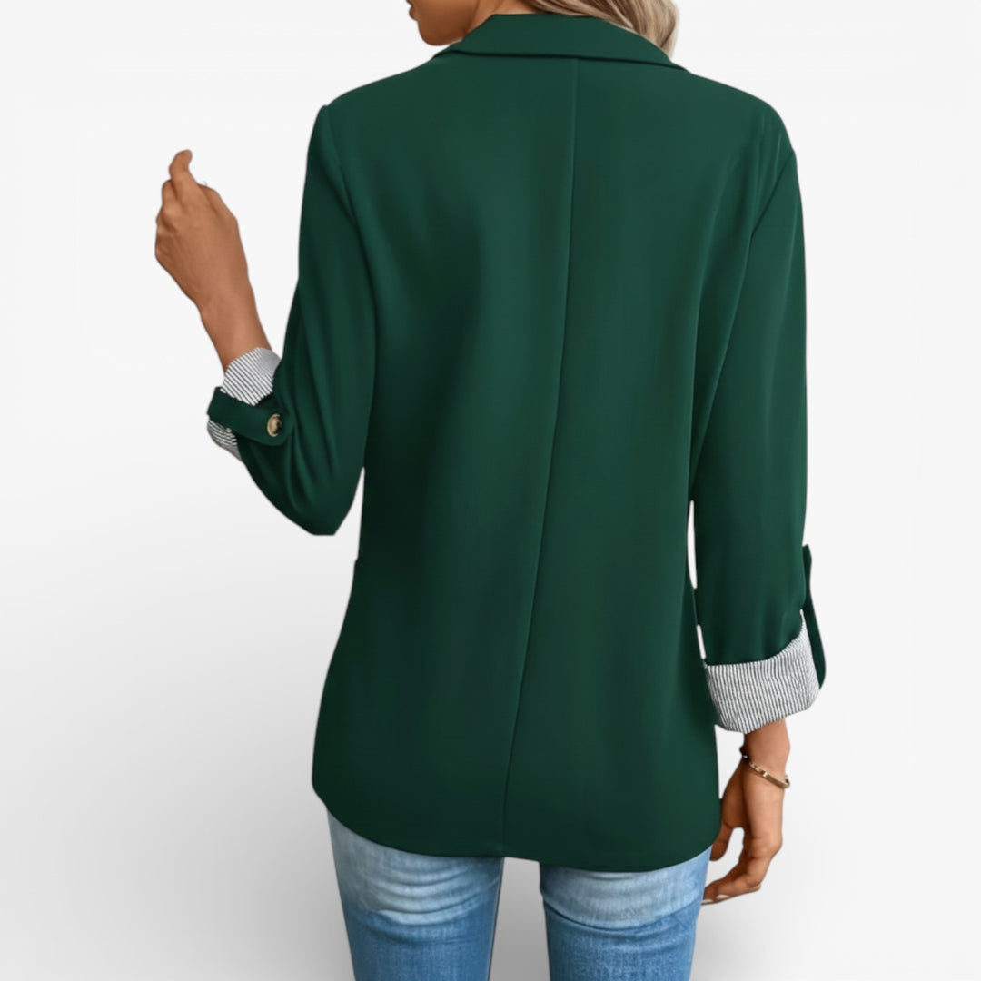 Lightweight Womens Spring Autumn Jacket with Lapel Collar