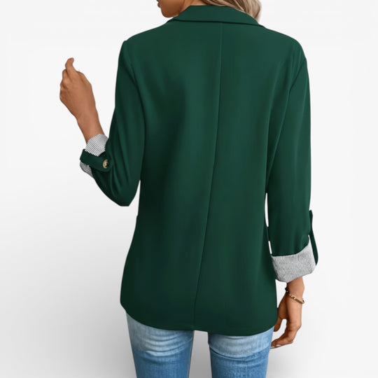 Lightweight Womens Spring Autumn Jacket with Lapel Collar