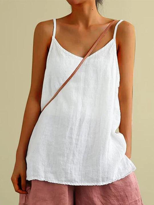 Women's Linen Blend Spaghetti Strap Cami Top