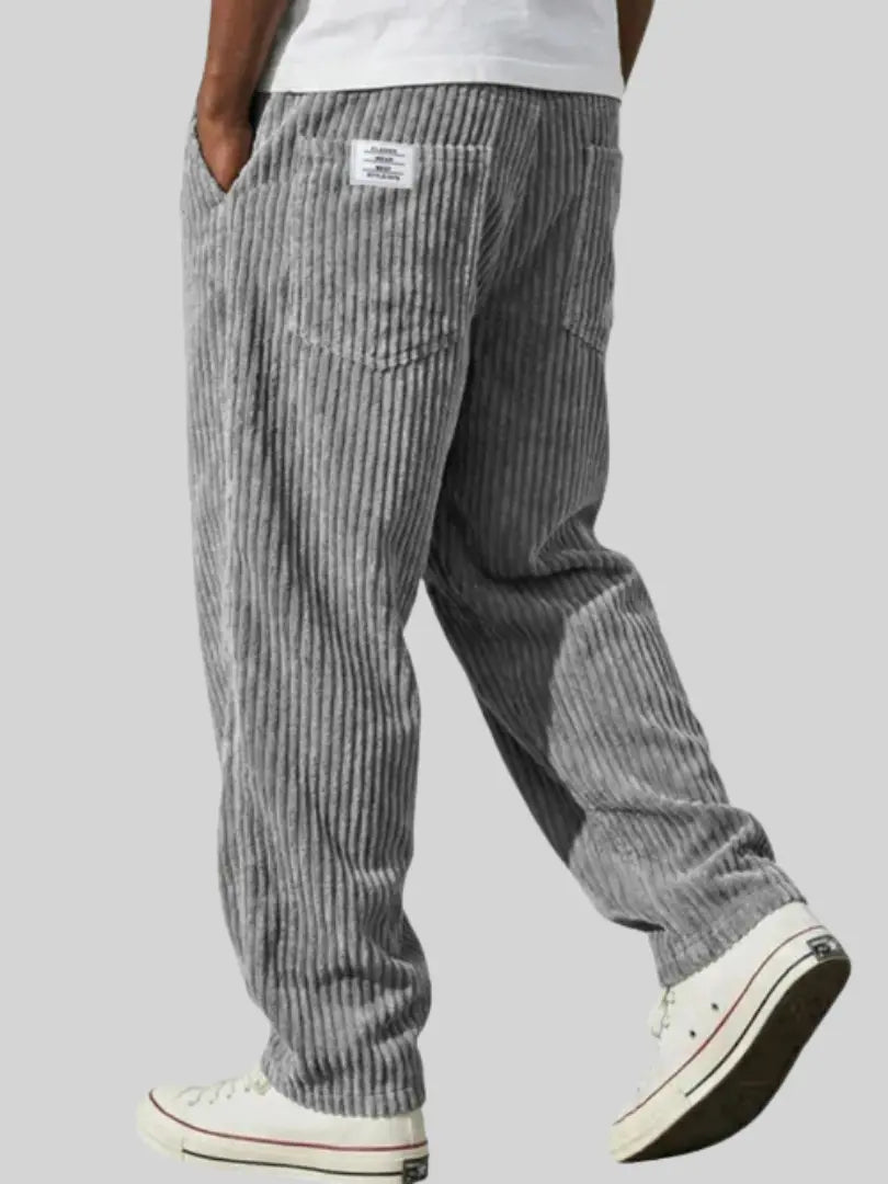 Men's Relaxed Fit Corduroy Straight Leg Trousers