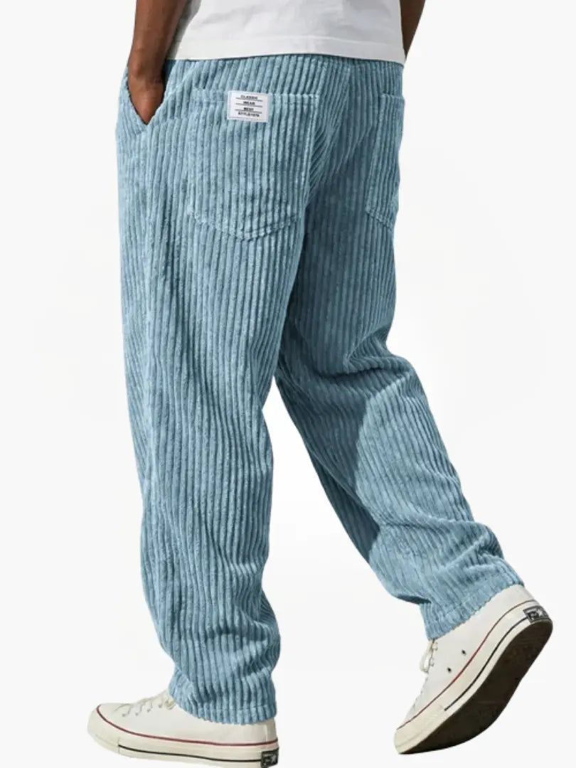Men's Relaxed Fit Corduroy Straight Leg Trousers