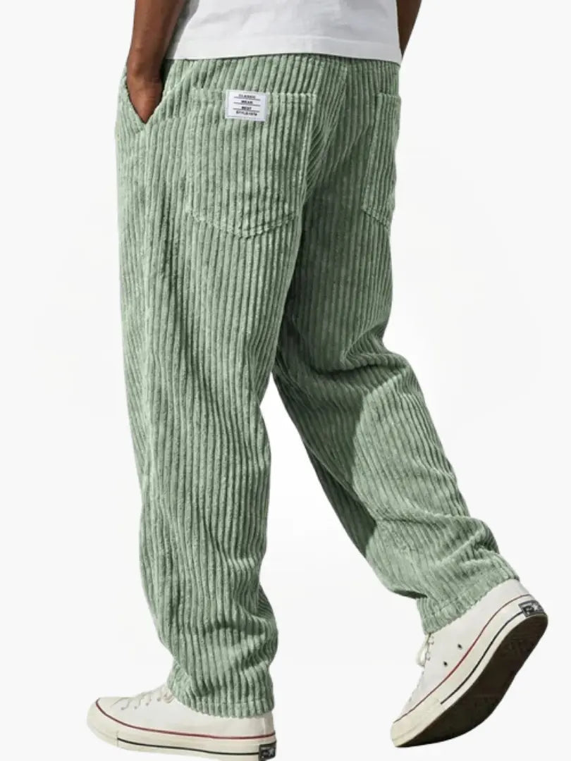 Men's Relaxed Fit Corduroy Straight Leg Trousers
