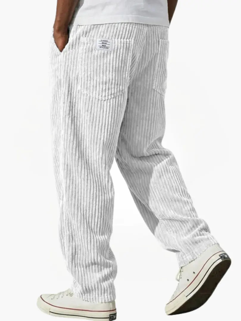 Men's Relaxed Fit Corduroy Straight Leg Trousers