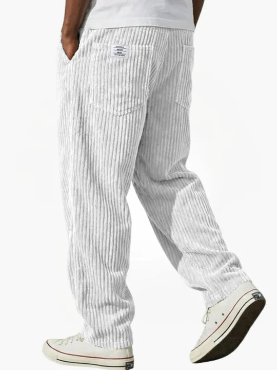 Men's Relaxed Fit Corduroy Straight Leg Trousers