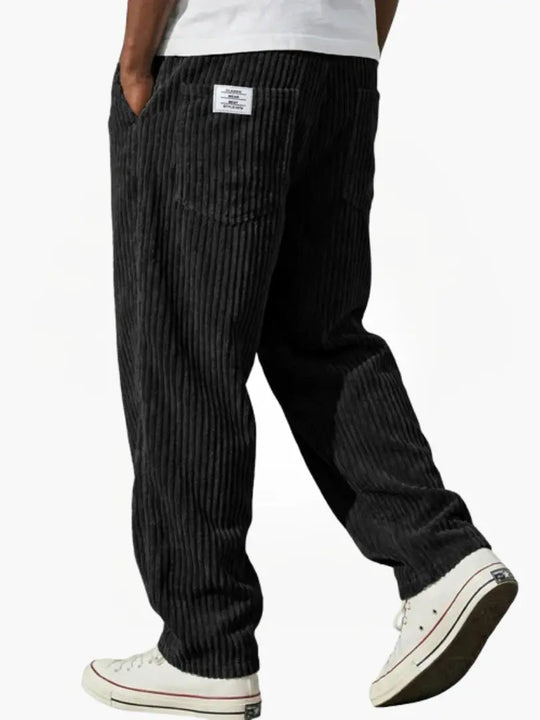 Men's Relaxed Fit Corduroy Straight Leg Trousers