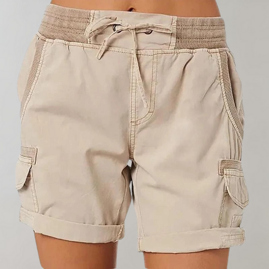 Women's High Waist Drawstring Cargo Shorts