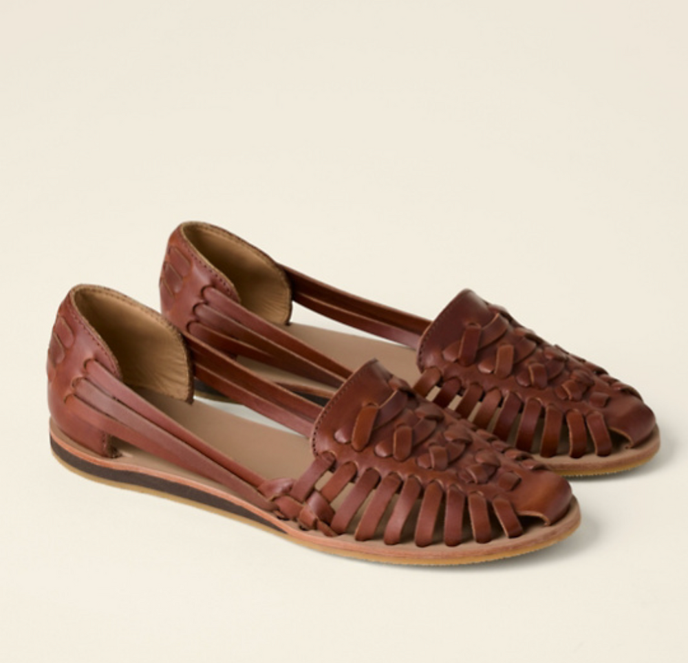 Women's Handwoven Cutout Slip-On Flat Sandals