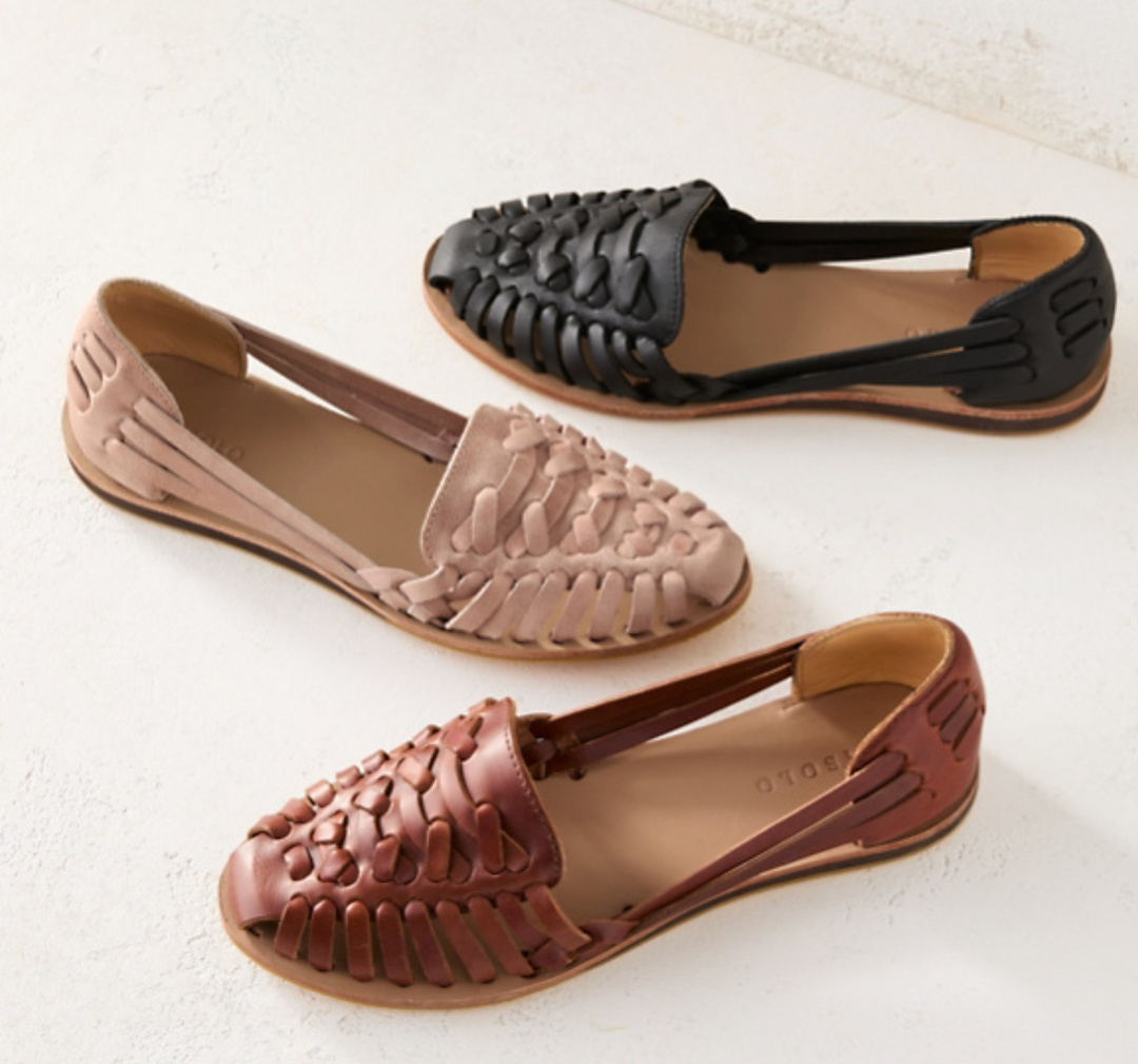 Women's Handwoven Cutout Slip-On Flat Sandals