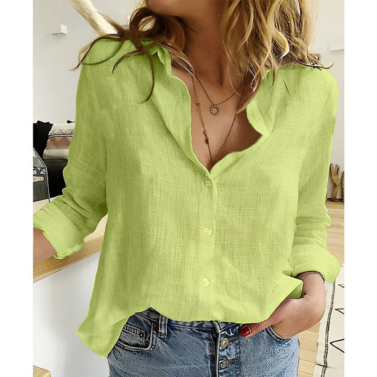 Women's Relaxed Lightweight Button-Up Shirt
