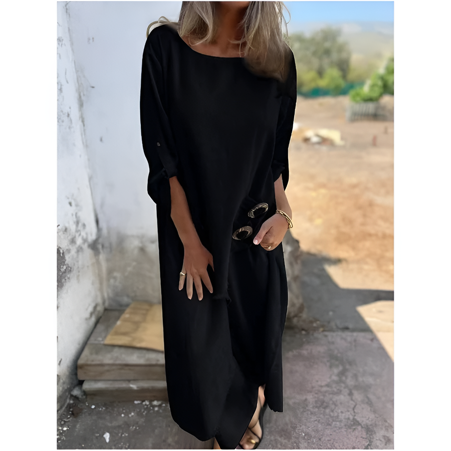 Women's Asymmetrical Tunic Top and Wide Leg Trousers Two-Piece Set