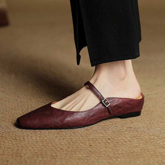 Women's Pointed Toe Mary Jane Ballet Flats