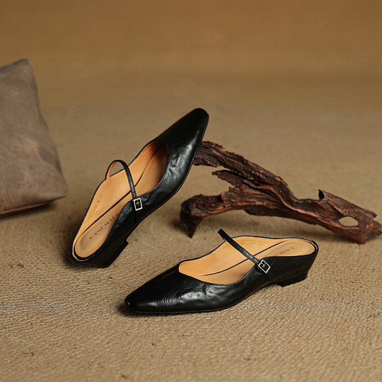 Women's Pointed Toe Mary Jane Ballet Flats