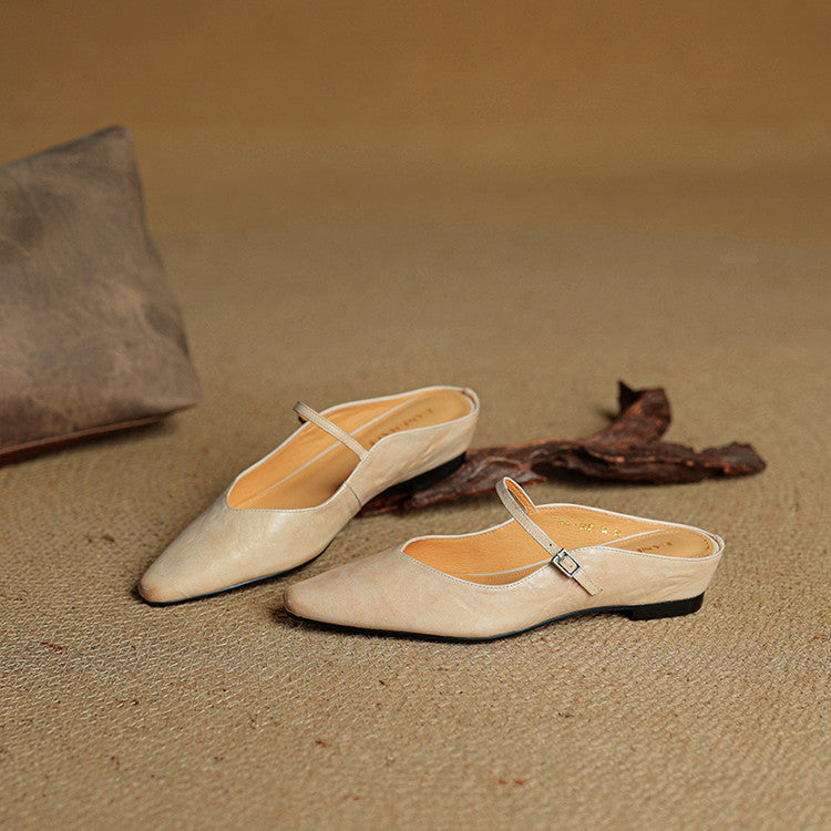 Women's Pointed Toe Mary Jane Ballet Flats