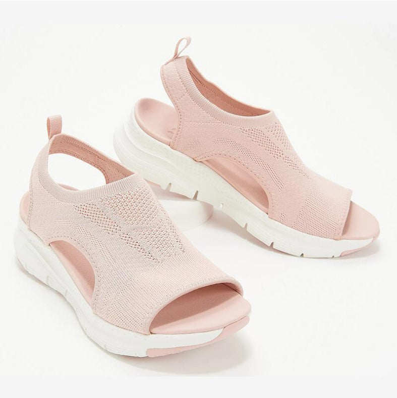 Women's Breathable Knit Open-Toe Comfort Sandals